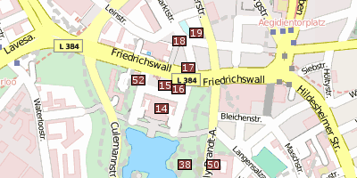 Stadtplan Klaus-Bahlsen-Brunnen Hannover