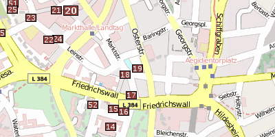 Stadtplan Aegidienkirche  Hannover